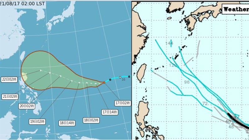 「奧麥斯」明恐生成　路徑分歧點曝光