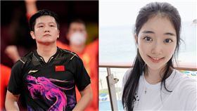 樊振東,李子君（圖／美聯社／達志影像、微博）