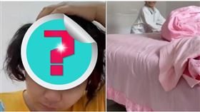 大陸夏女頭髮被小孩剃掉了。（圖／翻攝自微博／時間視頻）