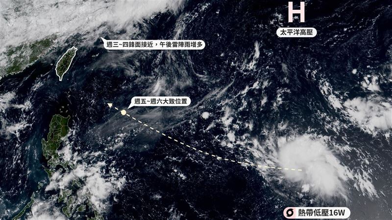 台灣在射程範圍　準颱風對流長回來了