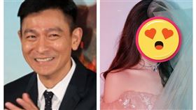  劉德華與張含韻（組合圖／資料照與張含韻微博）