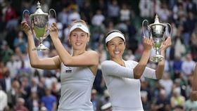 ▲謝淑薇、梅丹斯（Elise Mertens）辛辛那提大師賽爆冷出局。（圖／美聯社／達志影像）