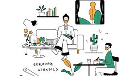 ▲防疫新生活，打造防疫新觀念。（插圖／陳彥蓁提供）