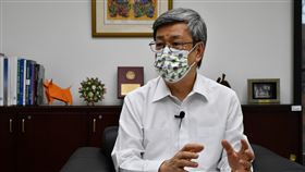 徐佳青與陳建仁對談解析臺灣疫情現況（圖／僑委會提供）