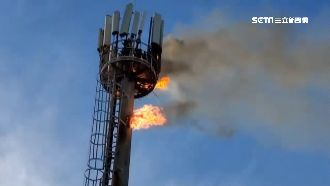 澎湖電信塔竄火　初判維修不慎引起