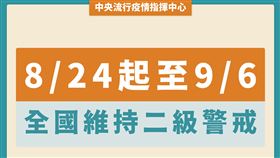 二級延長至9/6（圖／指揮中心提供、）