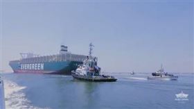 長賜號再度航經蘇伊士運河　圖／翻攝自蘇伊士運管局