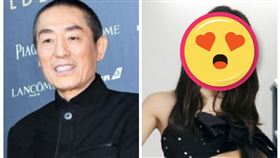 張藝謀與劉浩存（組合圖／資料照與劉浩存微博）