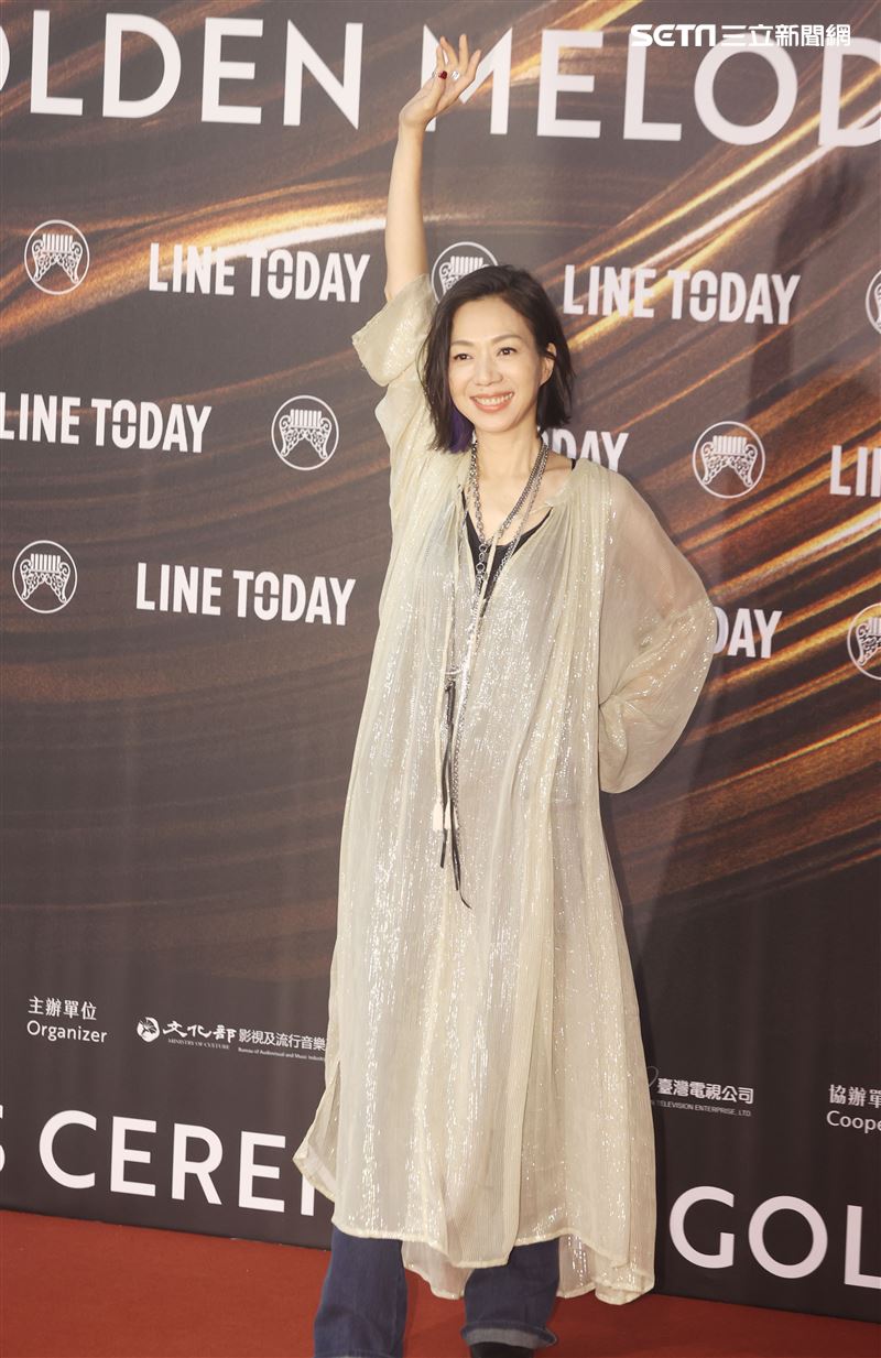 金曲32星光大道萬芳。（記者邱榮吉/攝影）