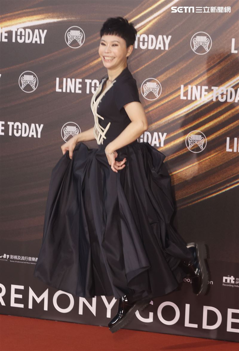 金曲32星光大道詹雅雯。（記者邱榮吉/攝影）