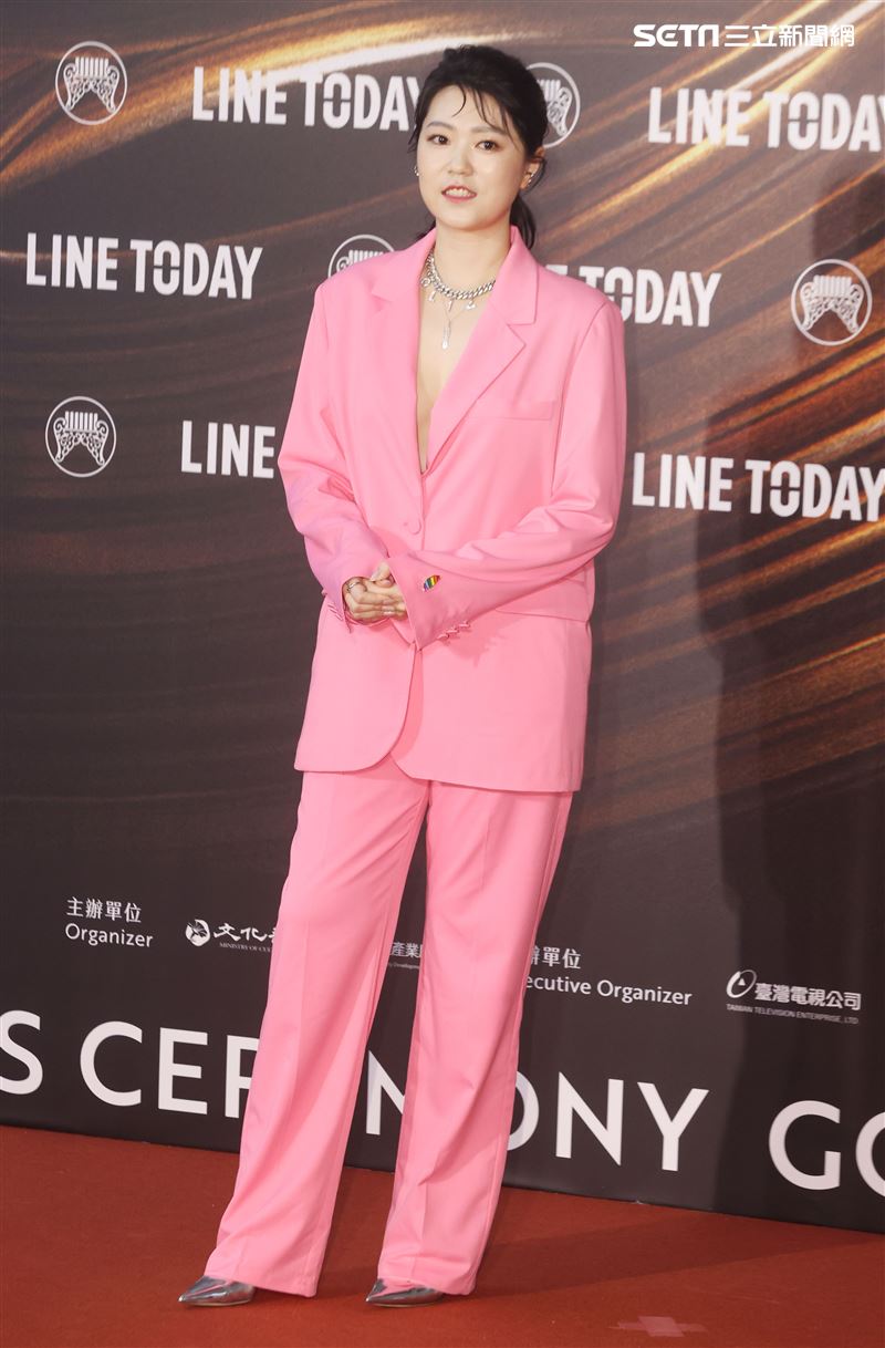 金曲32星光大道曹雅雯。（記者邱榮吉/攝影）