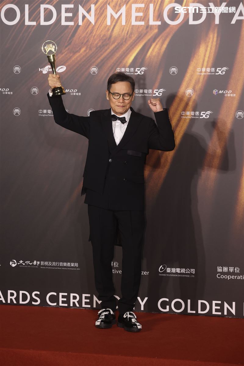 羅大佑獲得金曲32特別貢獻獎。（記者/邱榮吉/攝影）