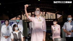 0823 蔡英文接種高端疫苗（圖／總統府提供）