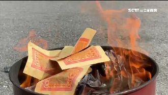 燃燒金紙亂飛　騎士路過脖子2％燙傷