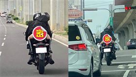 重機,Y字,內褲,紅綠燈,後座(翻攝自 爆廢公社二館)