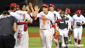 ▲樂天桃猿12：4擊敗統一獅拿下下半季首勝。（圖／記者劉彥池攝影）