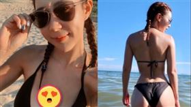 陳婉衡到海邊曬日光浴，美胸、美背、美臀一次露，讓網友全暴動。（圖／翻攝自陳婉衡IG）