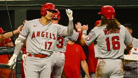 ▲大谷翔平6打席3次上壘。（圖／路透社／達志影像）