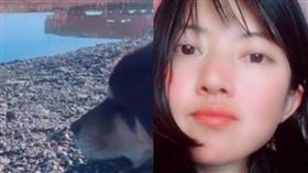 「河南美美」徒步西藏，直播與網友分享沿途風光時，突然發出一聲慘叫，下一秒畫面黑屏。。（圖／翻攝自「河南美美」抖音）