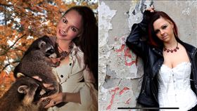 萊多夫很常在個人網站上發布與動物的合照。(圖／翻攝自model-kartei.de)
