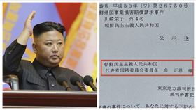 金正恩,被告,東京地方法院,公告（圖／翻攝自推特@ e217_Yokokura_J）