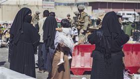 美軍,喀布爾機場（圖／美聯社／達志影像）