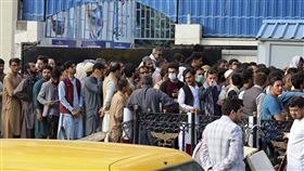 阿富汗,喀布爾機場（圖／美聯社／達志影像）