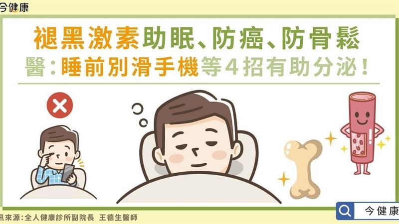 褪黑激素助眠　醫：睡前別滑手機