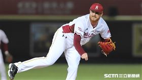 ▲樂天桃猿先發投手狂威。（圖／記者劉彥池攝影）