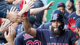 ▲羅沙里歐（Amed Rosario）跑出場內全壘打。（圖／路透社／達志影像）