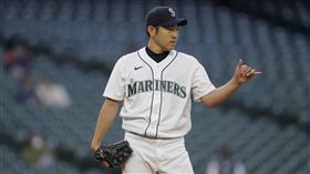 ▲菊池雄星7局無失分等不到隊友火力支援。（圖／美聯社／達志影像）