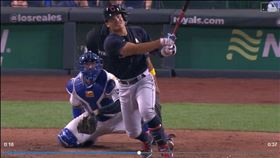 ▲張育成代打開轟，本季第7轟。（圖／翻攝自印地安人推特）