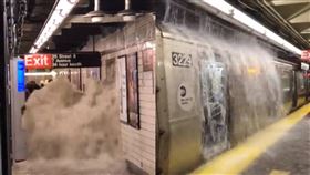 史上首次暴洪警報！紐約降雨量破紀錄　地鐵站驚現「海嘯」 圖／翻攝自Twitter／@SubwayCreatures