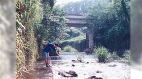 ▲釣客在台中新社鄉食水嵙溪發現頭顱。（圖／CTWANT提供）