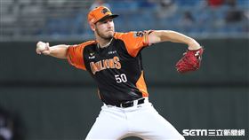 ▲統一獅先發投手布雷克。（圖／記者劉彥池攝影）