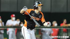 ▲統一獅外野手林安可敲出三壘安打。（圖／記者劉彥池攝影）
