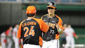 ▲統一獅外野手林安可敲出三壘安打。（圖／記者劉彥池攝影）