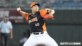 ▲統一獅投手鄭鈞仁守住球隊勝利。（圖／記者劉彥池攝影）
