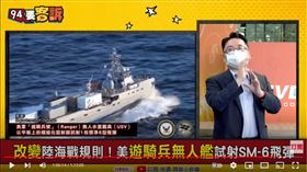 兩岸政策協會副秘書長張宇韶在《94要客訴》，介紹美軍用無人載具試射標準-6飛彈，讓標6SOP化改變戰爭遊戲規則