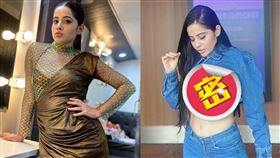 印度女星烏爾菲‧賈維德（Urfi Javed）的機場時尚照。（圖／翻攝自Urfi Javed IG）