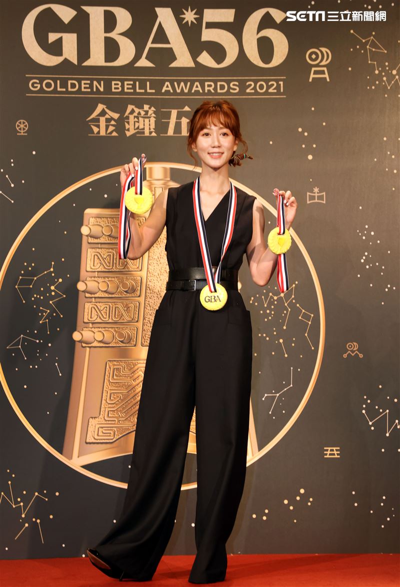 第56屆廣播金鐘獎主持人瑪麗有多次主持經驗。（記者邱榮吉/攝影）