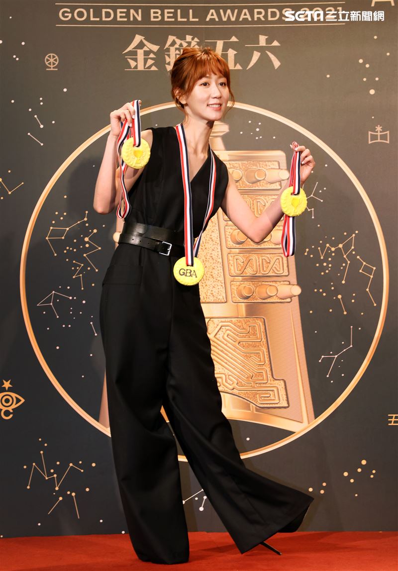 第56屆廣播金鐘獎主持人瑪麗有多次主持經驗。（記者邱榮吉/攝影）
