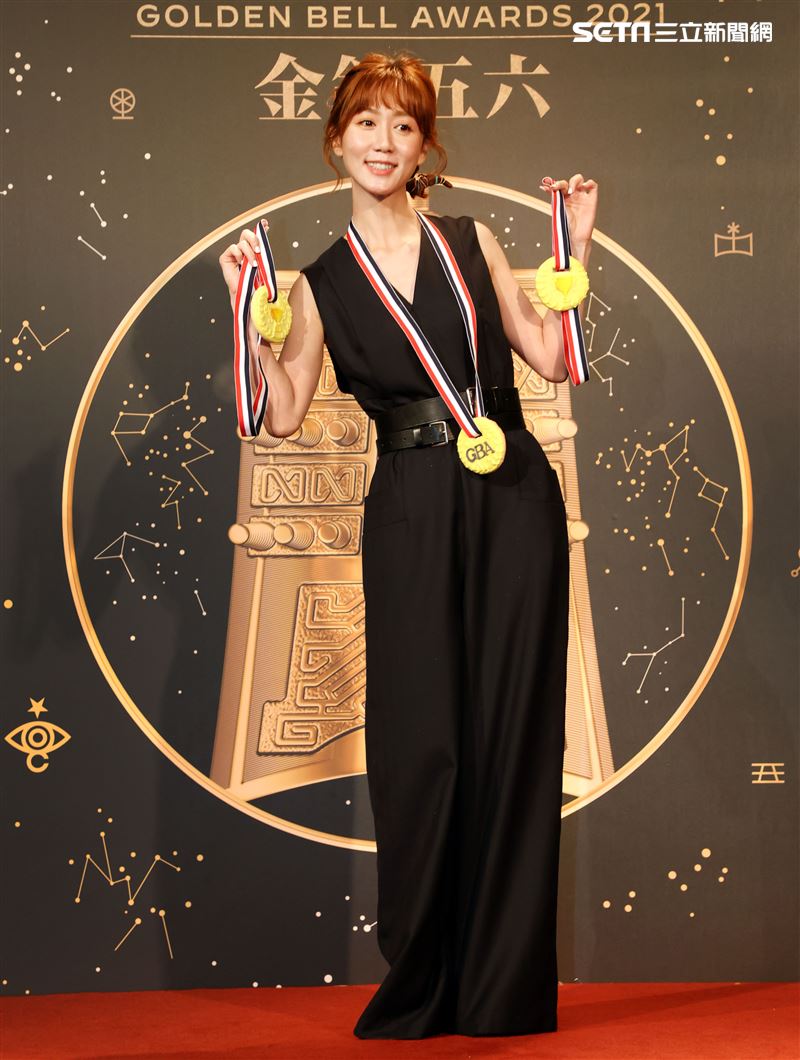 第56屆廣播金鐘獎主持人瑪麗有多次主持經驗。（記者邱榮吉/攝影）