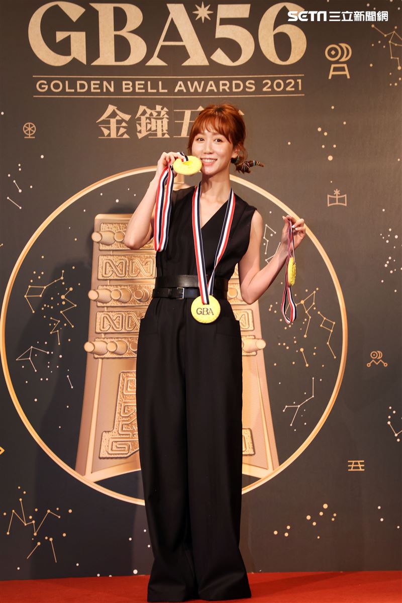 第56屆廣播金鐘獎主持人瑪麗有多次主持經驗。（記者邱榮吉/攝影）