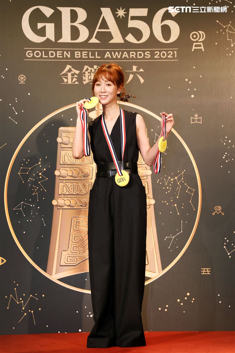 第56屆廣播金鐘獎主持人瑪麗有多次主持經驗。（記者邱榮吉/攝影）