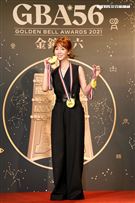 第56屆廣播金鐘獎主持人瑪麗有多次主持經驗。（記者邱榮吉/攝影）