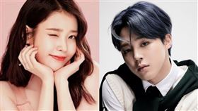 IU、朴智旻。（圖／翻攝自IU、朴智旻IG）