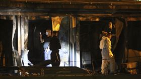 北馬其頓一家收治COVID-19（2019冠狀病毒疾病）患者的醫院9月8日發生大火，造成10人喪生。（圖／美聯社／達志影像）