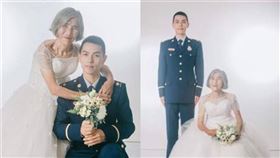 消防員「新娘」是嬤　婚紗照惹哭萬人（圖／翻攝畫面）