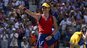 ▲英國18歲小將拉杜卡努（Emma Raducanu）闖進美網女單4強。（圖／美聯社／達志影像）